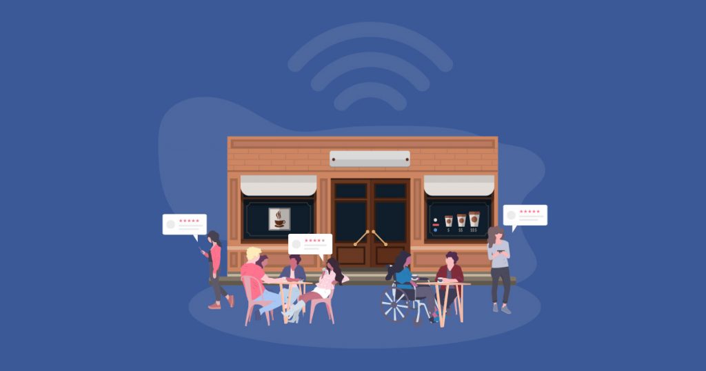 50% of the customers spend more time and money on the premises if free Wi-Fi is offered.